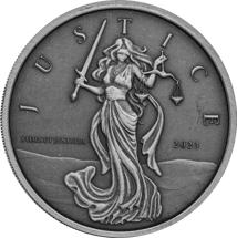 1 Unze Silber Lady Justice 2023 AF (Auflage: 10.000 | Antik Finish)
