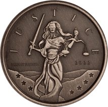 1 Unze Silber Lady Justice 2022 AF (Auflage: 10.000 | Antik Finish)