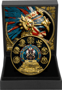 1 Unze Silber Libertad Aztekenhäuptling Iced Out 2024 (Auflage: 100 | teilvergoldet)