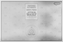 1 Unze Silber Münznote Blueprints X-Wing T-70 2025 (Auflage: 1.000)