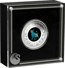 1 Unze Silber Lunar III Ochse 2021 PP (Auflage: 5.000 | Opal | Polierte Platte)