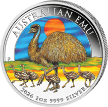 1 Unze Silber Australischer Emu 2026 (Auflage: 2.500)