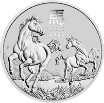 1 Unze Silber Lunar III Pferd 2026 (Auflage: 300.000)