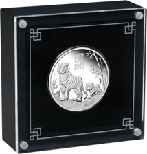 1 Unze Silber Lunar III Tiger 2022 HR (Auflage: 3.888 | High Relief | Polierte Platte)