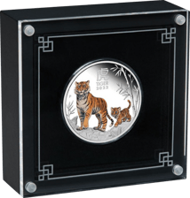 1 Unze Silber Lunar III Tiger 2022 Tiger (Auflage: 6.000 | coloriert | Polierte Platte)