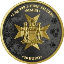 1 kg Silber Malta Golden Eagle 2025 (Auflage: 100 | teilvergoldet)