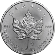 1 Unze Silber Maple Leaf 2019