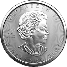 1 Unze Silber Maple Leaf 2023 (Auflage: 1.000 | teilvergoldet)