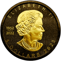 1 Unze Silber Maple Leaf 2023 Gold Coffee (Auflage: 100 | vergoldet | coloriert)