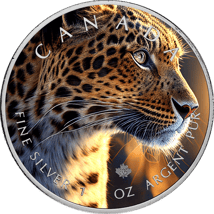 1 Unze Silber Maple Leaf 2023 Wildlife of Africa Leopard (Auflage: 500 | coloriert | 1/10)