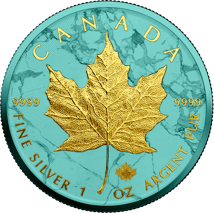 1 Unze Silber Maple Leaf 2023 Blue Marble Edition (Auflage: 100 | teilvergoldet)