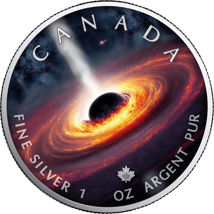 1 Unze Silber Maple Leaf Schwarzes Loch 2023 Das Universum (Auflage: 2.500)