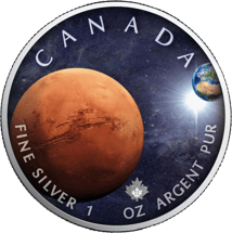 1 Unze Silber Maple Leaf Sonnensystem Mars 2022 (Auflage: 2.500)