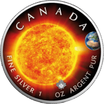 1 Unze Silber Maple Leaf Sonnensystem Sonne 2022 (Auflage: 2.500)