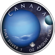 1 Unze Silber Maple Leaf Sonnensystem Neptun 2022 (Auflage: 2.500)