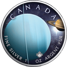 1 Unze Silber Maple Leaf Sonnensystem Uranus 2022 (Auflage: 2.500)