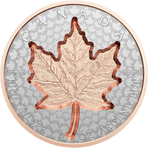 1 Unze Silber Maple Leaf Super Incuse 2022 (Auflage: 7.000 | teilvergoldet | Reverse Proof)