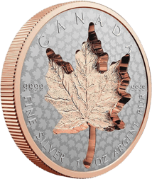 1 Unze Silber Maple Leaf Super Incuse 2022 (Auflage: 7.000 | teilvergoldet | Reserve Proof)