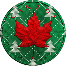 1 Unze Silber Maple Leaf Weihnachtsbaum 2021 (Auflage: 100 | coloriert)