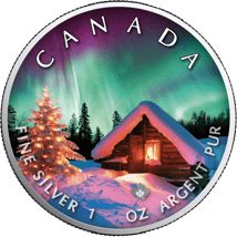 1 Unze Silber Maple Leaf Polarlicht 2022 (Auflage: 999 | coloriert)
