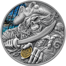 1 Unze Silber Memento Mori Pirate 2025 (Auflage: 999 | High Relief | Antik Finish)