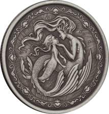 1 Unze Silber Meerjungfrau und Tochter 2023 AF (Auflage: 5.000 | Antik Finish)