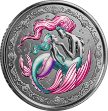 1 Unze Silber Meerjungfrau Mutter und Tochter 2023 (Auflage: 2.000 | coloriert)