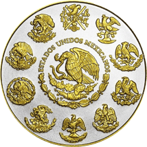 1 Unze Silber Mexiko Libertad 2022 beidseitig Teilvergoldet (Auflage: 100)