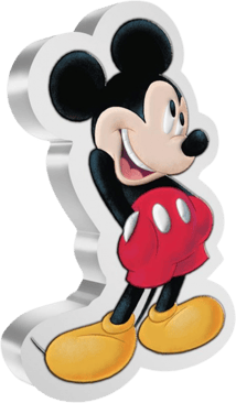 1 Unze Silber Mickey Maus Shaped 2021 PP (Auflage:10.000 | Polierte Platte)