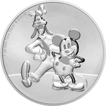 1 Unze Silber Mickey und Goofy 2021 (Auflage. 15.000)