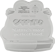 1 Unze Silber Garfield Nature's most perfect food - Lasagne 2025 (Auflage: 1.000 | Polierte Platte)