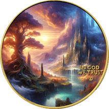 1 Unze Silber Mythische Kreaturen Einhorn 2024 (Auflage: 50 | coloriert | vergoldet)