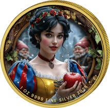 1 Unze Silber Märchen - Schneewitchen 2025 (Auflage: 100 | teilvergoldet)