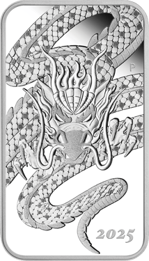 1 Unze Silber Münzbarren Drache 2025 (Auflage: 3.888 | Polierte Platte)