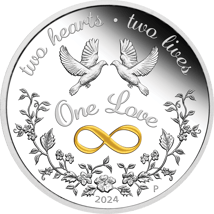 1 Unze Silber One Love 2024 PP (Auflage: 5.000 | Polierte Platte)