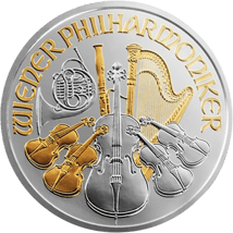 1 Unze Silber Philharmoniker 2013 (teilvergoldet)