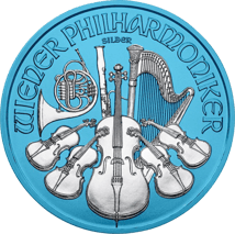 1 Unze Silber Philharmoniker Space Blue 2019 (coloriert | Auflage: 500)