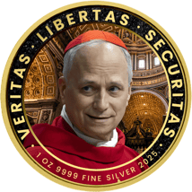 1 Unze Silber Pontifex Maximus Leo XIV. 2025 (Auflage: 299 | teilvergoldet)