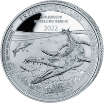 1 Unze Silber Prehistoric Life Liopleurodon 2022 (Auflage: 10.000)