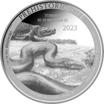 1 Unze Silber Prehistoric Life Titanoboa 2023 (Auflage: 10.000)