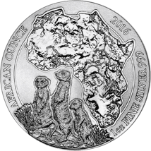 1 Unze Silber Ruanda Erdmännchen 2016 (stempelglanz)