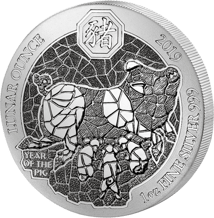 1 Unze Silber Ruanda Lunar Schwein 2019 (Stempelglanz)