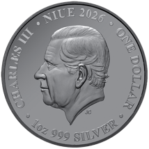 1 Unze Silber Schachfiguren Turm 2026 (Auflage: 999 | Black Proof)