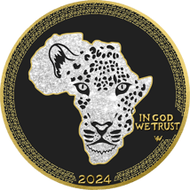 1 Unze Silber Wildkatzen Leopard Iced Out 2024 (Auflage: 100 | teilvergoldet)