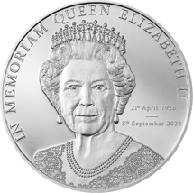 1 Unze Silber Queen Elizabeth II. - In Memoriam (Auflage: 25.000 | Polierte Platte)