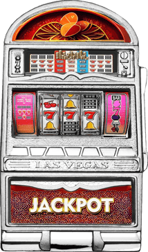 1 Unze Silber Slot Machine - Las Vegas 2024 (Auflage: 777 | coloriert)