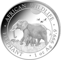 1 Unze Silber Somalia Elefant 2022