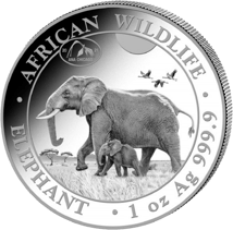 1 Unze Silber Somalia Elefant 2022 Motiv (Auflage: 1.000 | Privymark: ANA | Jahrgang: 2021)