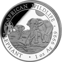 1 Unze Silber Somalia Elefant 2026 Motiv (Privy Mark: ANA Oklahoma City | Auflage: 1.000 | Jahrgang 2025)