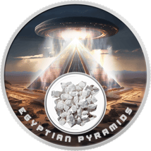 1 Unze Silber Aliens Pyramide mit Kalkstein 2024 (Auflage: 1.000 | Polierte Platte)
